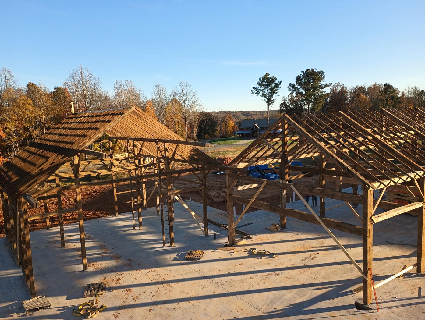 Ohio Valley Barn Cow Gunstock Elwood Barn Raising 1
